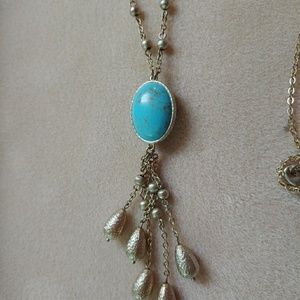Turquoise and Gold Aruba Necklace
